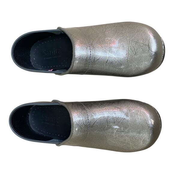 Sanita Professional Metallic Silver Patent Leather Womens Work EU 35 US 4 - Picture 7 of 16